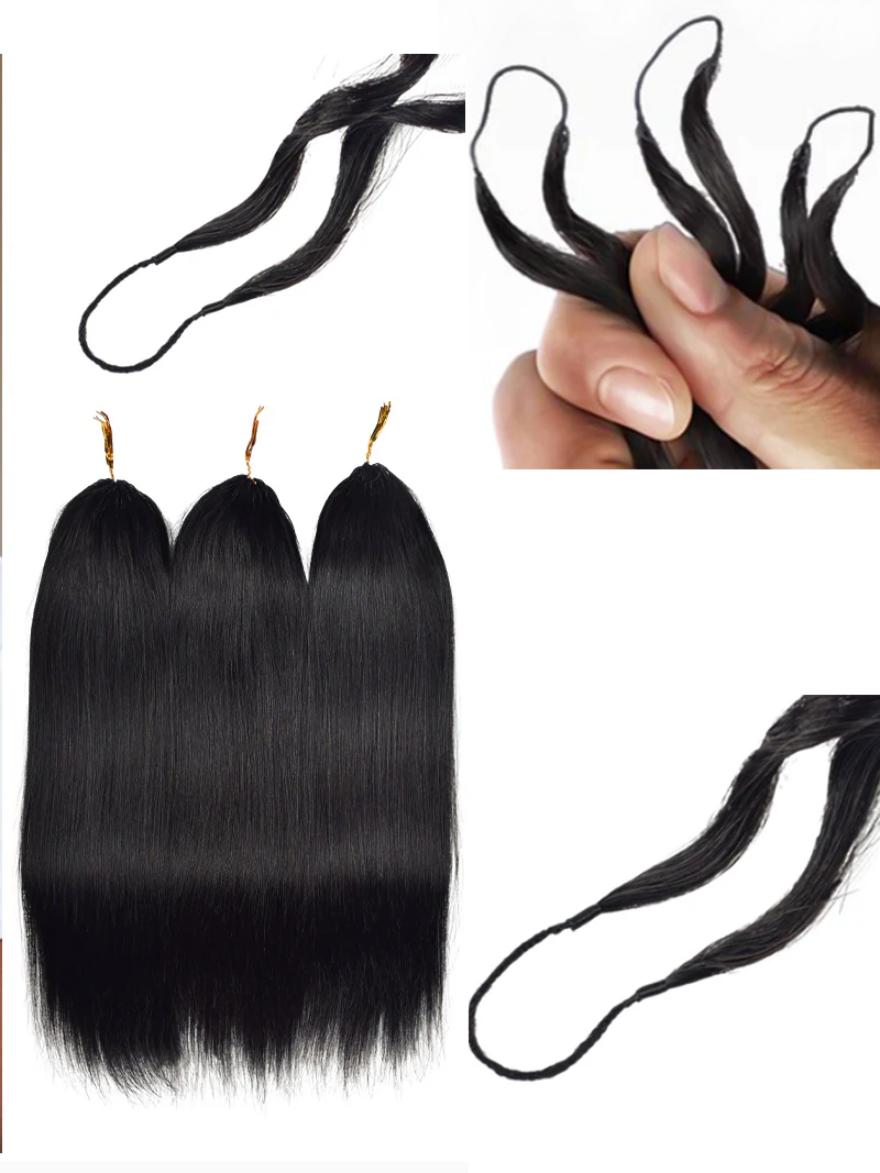 Raw Straight Crochet Hair Natural Black Human Hair Extension 100gram